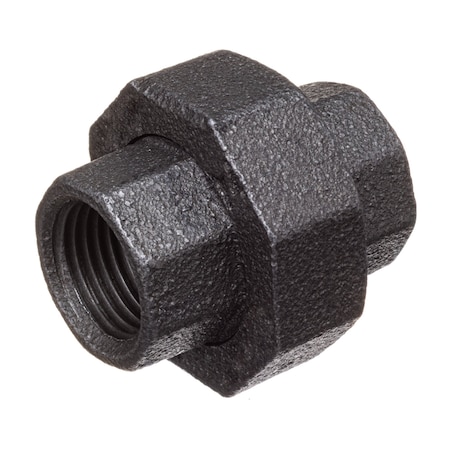 Usa Industrials Straight Black-Coated Malleable Iron Pipe Fittings, 1/2" Pipe, Malleable Iron (Black-Coated) ZUSA-PF-15852